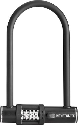 Kryptonite Combo Bike U-Lock Standard, Anti-Theft Security Bicycle Lock, 12mm Steel Shackle, 4-Digit Resettable Combination U Lock for Scooter Road Mountain Bikes in Saudi Arabia