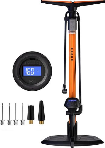Bike Floor Pump with Gauge,Floor Bicycle Pump with Both Presta and Schrader Bicycle Pumps Valves High Pressure 160Psi Multi-Purpose Portable Air Pump for Road Bike MTB Sports Balls in Saudi Arabia