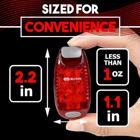 BLITZU 4 Pack LED Safety Lights Gear for Kids, Women & Men. Great for Bike Tail Light, Kayak, Dog Collar, Stroller, Walking, Boat, Runners, Night Running Blinking Warning Reflective Light Accessories in Saudi Arabia