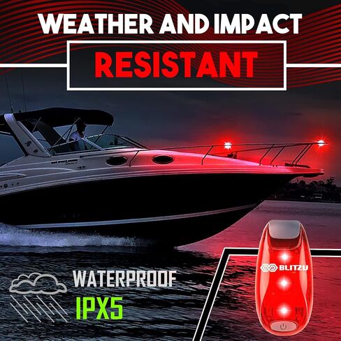 BLITZU 4 Pack LED Safety Lights Gear for Kids, Women & Men. Great for Bike Tail Light, Kayak, Dog Collar, Stroller, Walking, Boat, Runners, Night Running Blinking Warning Reflective Light Accessories in Saudi Arabia