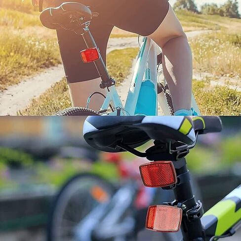 VICDUEKG 6 Pcs Bicycle Reflectors Front and Rear Kit Bike Wheel Spoke Reflectors Accessories, Mountain Bike Safety Warning Reflectors for Night Cycling, Handlebar, Seatpost in Saudi Arabia