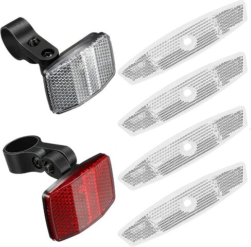 VICDUEKG 6 Pcs Bicycle Reflectors Front and Rear Kit Bike Wheel Spoke Reflectors Accessories, Mountain Bike Safety Warning Reflectors for Night Cycling, Handlebar, Seatpost in Saudi Arabia