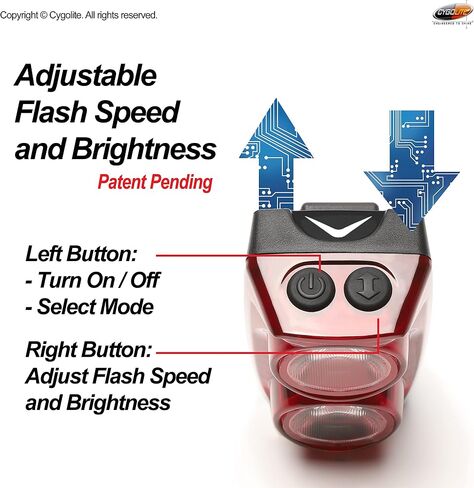 Cygolite Hypershot - ضوء خلفي للدراجة 350 لومن - 7 أوضاع ليلية ونهارية - سرعات فلاش قابلة للتعديل من قبل المستخدم - مدمجة ومتينة - مقاومة للماء IP64 - حامل صلب آمن - USB قابل لإعادة الشحن - رائع للشوارع المزدحمة in Saudi Arabia