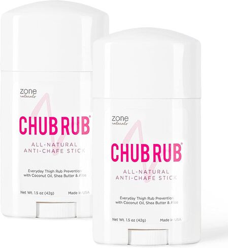 Zone Naturals Chafing Stick - 100% Natural Chub Rub Stick - Friction Defense Anti Chafing Stick Reduces Rubbing and Irritation - 1.5 Ounce | Anti Chafe Stick for Women & Men – Reduces Rubbing & Irritation on Thighs, Arms, Bust & Neck – Friction Defense 1. in Saudi Arabia