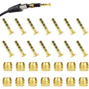 14 PCS BH59 Brake Olive and Barb - Brake brass olive and Connecting Insert kit for Shimano Mountain Bike Bicycle BH59 Avid Sram Bike Hydraulic Disc Brake Hose BH59/BH90