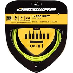 Jagwire - Universal 1x Pro Shift Kit |for Road, MTN, and Gravel Bike | SRAM and Shimano Shifter Compatible, Polished Stainless Cables, 10 Color Options