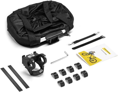 ANZOME Dogs Carrier Bike Basket, Handlebar Basket Folding Front Removable with Adjust Dog Seatbelts Bicycle Baset Quick Release Easy Install Detachable Cycling Bag Mountain Picnic Shopping in Saudi Arabia