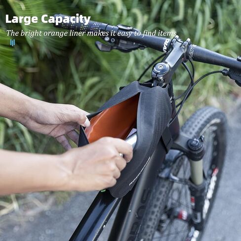 ROCKBROS Bike Top Tube Bag Bicycle Front Frame Bag Waterproof Bike Pouch Pack Bike Phone Bag Cycling Accessories Pouch for Mountain Road Bike in Saudi Arabia
