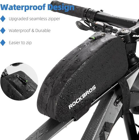 ROCKBROS Bike Top Tube Bag Bicycle Front Frame Bag Waterproof Bike Pouch Pack Bike Phone Bag Cycling Accessories Pouch for Mountain Road Bike in Saudi Arabia