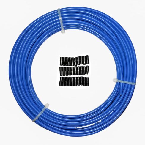 Lined Bicycle Brake Cable Housing, 5mm x 50ft, Including 30 PCS Cable End Caps Kit, The Most Trusted DIY Set for SRAM/Shimano Mountain Bike Road Bike (50ft+10 Mountain Inner Wires) in Saudi Arabia