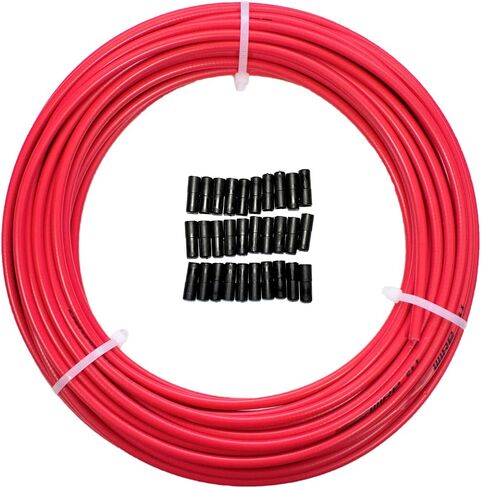 Lined Bicycle Brake Cable Housing, 5mm x 50ft, Including 30 PCS Cable End Caps Kit, The Most Trusted DIY Set for SRAM/Shimano Mountain Bike Road Bike (50ft+10 Mountain Inner Wires) in Saudi Arabia