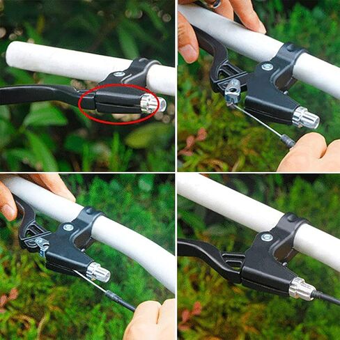 6 Pieces Bicycle Brake Accessories Including 2 Pack Aluminium Alloy Brake Levers (2.2 cm in Diameter) and 2 Pair V Brake Set and 2 Pack Brake Wire for Mountain/Road/MTB Bike(Black) in Saudi Arabia