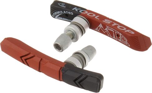 Kool-Stop Dual Compound Mountain Pads for Linear Pull Brakes Threaded,Black/Salmon in Saudi Arabia