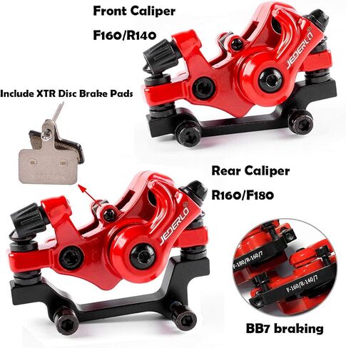 Farbetter Bike Disc Brake Kit, Including Front and Rear Caliper, 160mm Rotor, Mechanic Tool-Free Pad Adjuster for Mountain Bike, Road Bike, Fixed Gear Bike, MTB, BMX in Saudi Arabia
