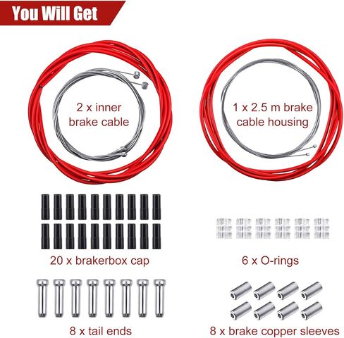 Universal Bicycle Transmission Line Bicycle Shift Derailleur Cable and Brake Cable Kit for Bicycle Mountain Road Bike Repair in Saudi Arabia