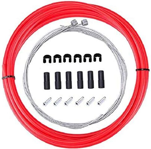 BlueSunshine Bike Bicycle Brake Cable and Housing Set - Basic Brake Cable Replacement Kit for Your Bike, Cable housing 5mm (@PINK) in Saudi Arabia
