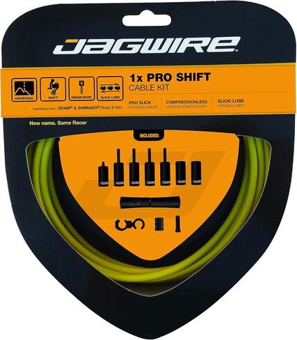 Jagwire - مجموعة تحويل عالمية 1x Pro | للطرق وMTN ودراجة الحصى | كابلات SRAM وShimano Shifter المتوافقة مع الفولاذ المقاوم للصدأ المصقول، 10 خيارات ألوان in Kuwait
