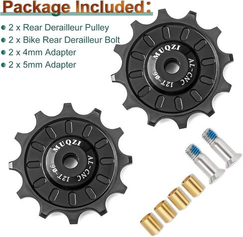 MUQZI 11T/12T/13T Bike Rear Derailleur Pulley Roller Idler Bearing Jockey Wheel Pulley Set for MTB Mountain Road Bikes Bicycles (2 Pieces) in Saudi Arabia