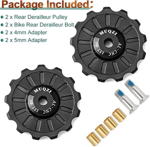 MUQZI 11T/12T/13T Bike Rear Derailleur Pulley Roller Idler Bearing Jockey Wheel Pulley Set for MTB Mountain Road Bikes Bicycles (2 Pieces) in Saudi Arabia