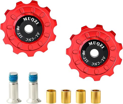 MUQZI 11T/12T/13T Bike Rear Derailleur Pulley Roller Idler Bearing Jockey Wheel Pulley Set for MTB Mountain Road Bikes Bicycles (2 Pieces) in Saudi Arabia