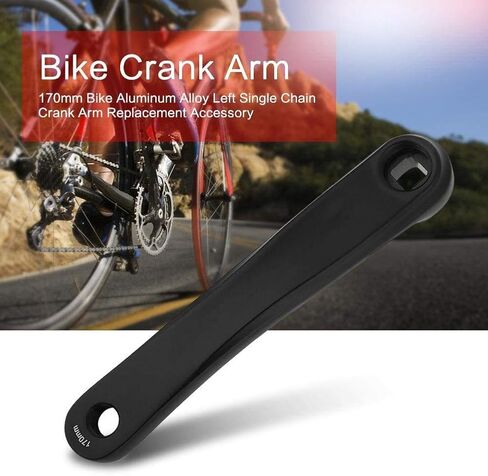 Bicycle Crank Arm,Bike Crank Left Arm,170mm Aluminium Alloy Crank Arm Set Bike Crank Arm Replacement for Mountain Bike Road Bike,Horizontal Square Hole (Black, Square Hole) in Saudi Arabia