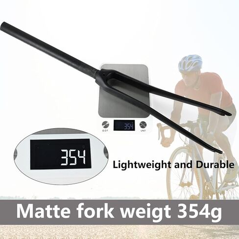 ROADNADO 700C شوكة دراجة الطريق من ألياف الكربون شوكة صلبة 700C*23/25 مم 28.6 مم شوكة دراجة من ألياف الكربون خفيفة الوزن لدراجة الطريق أسود لامع/لامع in Kuwait