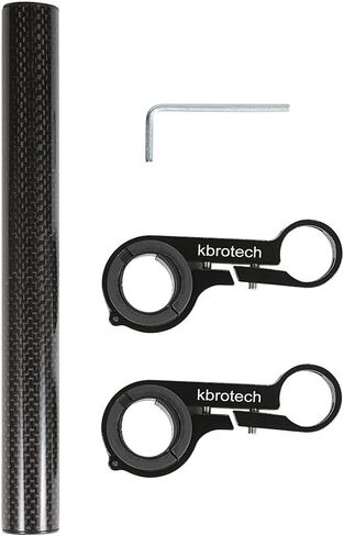 Bike Handlebar Extender Double Handlebar Extension Carbon Fiber Mount Holder with Aluminum Alloy Bracket Space Saver (Alloy Dblack) in Kuwait