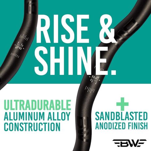مقود BW Riser - رائع للدراجات الجبلية والطرق والهجينة - يناسب سيقان 25.4 مم - خيارات ارتفاع متعددة in Kuwait