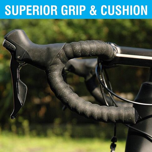 MARQUE Suede Bike Handlebar Tape - Road Cycling Bicycle Handle Bar Wrap for Drop Bars with End Plugs - 2PCS per Set in Saudi Arabia