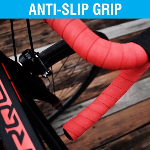 MARQUE Suede Bike Handlebar Tape - Road Cycling Bicycle Handle Bar Wrap for Drop Bars with End Plugs - 2PCS per Set in Saudi Arabia
