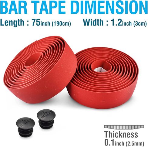 MARQUE Suede Bike Handlebar Tape - Road Cycling Bicycle Handle Bar Wrap for Drop Bars with End Plugs - 2PCS per Set in Saudi Arabia