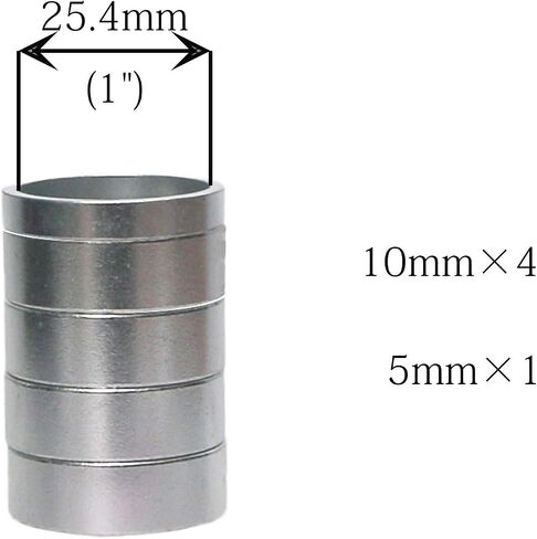 GANOPPER 1 Inch Headset Spacer 5PCS 25.4 Fork Tube Handlebar Stem Spacer Black Silver 2 Colors in Saudi Arabia