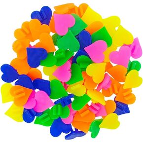 خرزات دراجة WEIYON 72 قطعة من البلاستيك الصغير مختلط الألوان لعجلة الدراجة ديكورات على شكل قلب، مقاس واحد in Kuwait