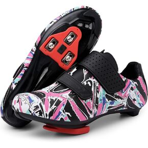 Womens Cycling Shoes Compatible with Peloton Spin Shoes Indoor Road Bike Bicycle Biking Riding Shoes with Delta Cleats