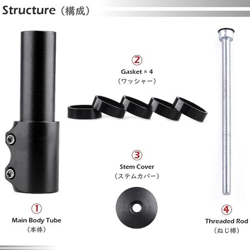 TRIWONDER Bike Stem Riser Handlebar Extender Bicycle Fork Stem for MTB BMX Mountain Bike Aluminium Alloy Head Up Adapter in Saudi Arabia