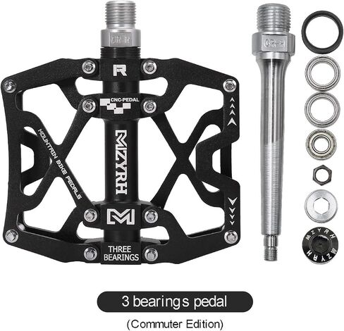 MZYRH Mountain Bike Pedals, Ultra Strong Colorful CNC Machined 9/16" Cycling Sealed 3 Bearing Pedals in Saudi Arabia