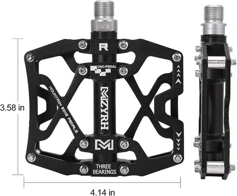 MZYRH Mountain Bike Pedals, Ultra Strong Colorful CNC Machined 9/16" Cycling Sealed 3 Bearing Pedals in Saudi Arabia