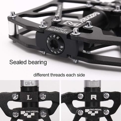 MZYRH Mountain Bike Pedals, Ultra Strong Colorful CNC Machined 9/16" Cycling Sealed 3 Bearing Pedals in Saudi Arabia