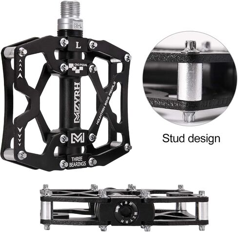MZYRH Mountain Bike Pedals, Ultra Strong Colorful CNC Machined 9/16" Cycling Sealed 3 Bearing Pedals in Saudi Arabia