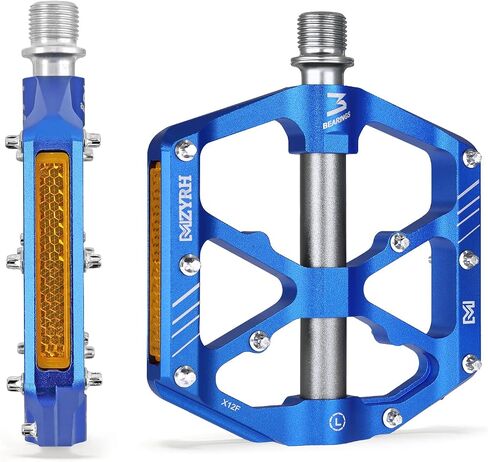 MZYRH 3 Bearings Mountain Bike Pedals Platform Bicycle Flat Alloy Pedals 9/16" Pedals Non-Slip Alloy Flat Pedals in Saudi Arabia