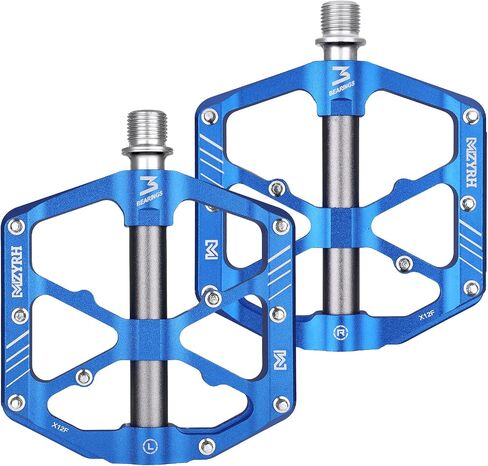 MZYRH 3 Bearings Mountain Bike Pedals Platform Bicycle Flat Alloy Pedals 9/16" Pedals Non-Slip Alloy Flat Pedals in Saudi Arabia