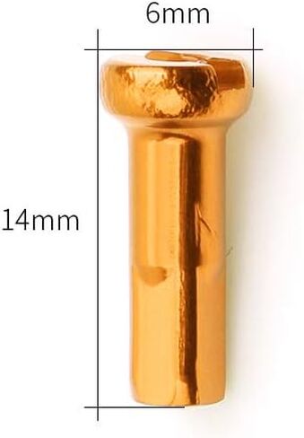 Bike Spoke Nipples Steel Spoke Nipples Mountain Bicycle Spoke Cap for 14G 40Pcs 6 * 14mm in Saudi Arabia