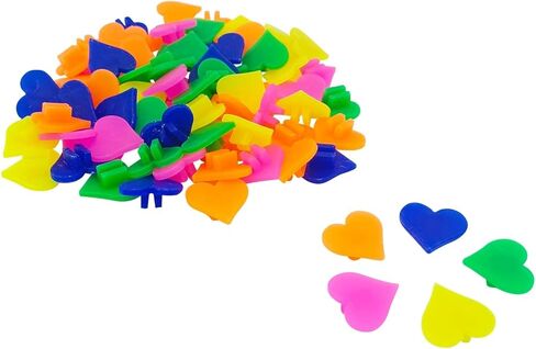 خرزات دراجة WEIYON 72 قطعة من البلاستيك الصغير مختلط الألوان لعجلة الدراجة ديكورات على شكل قلب، مقاس واحد in Kuwait