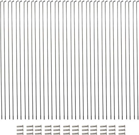 Vincita 36 Pieces 14G J Bend Bicycle Stainless Steel Spokes 254mm - 294mm with Brass Nipples for MTB Wheel Spokes, Ebike, Downhill, Trekking, City Bikes - Replacement/Repair Spokes in Saudi Arabia