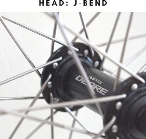 Vincita 36 Pieces 14G J Bend Bicycle Stainless Steel Spokes 254mm - 294mm with Brass Nipples for MTB Wheel Spokes, Ebike, Downhill, Trekking, City Bikes - Replacement/Repair Spokes in Saudi Arabia