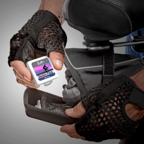 مجموعة تصحيح إطارات الدراجة من Tirellix - 24 قطعة من مجموعات تصحيح الأنبوب بدون غراء للدراجات، والدراجات النارية، وإصلاح الإطارات المسطحة للأنبوب الداخلي للدراجات الجبلية، ومجموعة تصحيحات الدراجة، بالإضافة إلى 2 جرجر، 2 حقيبة محمولة in Kuwait