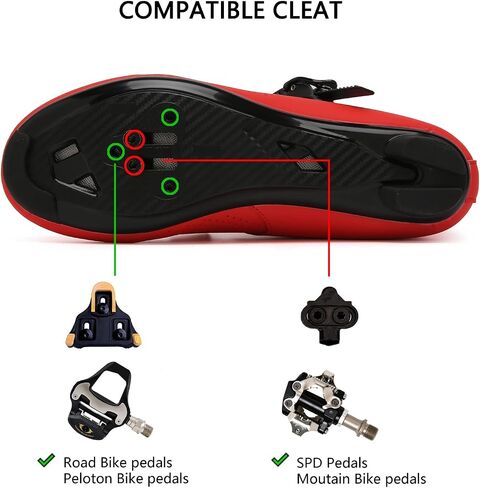 Indoor Cycling Shoes for Men Women Compatible with Peloton Bike Pre-Installed with Look Delta Cleats Outdoor Road Biking in Saudi Arabia