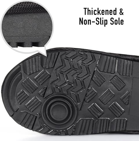 أغطية أحذية مقاومة للماء من HEKEDES (سميكة)، غطاء حذاء مطر قابل لإعادة الاستخدام وقابل للطي مع سحاب، غير قابل للانزلاق، معدات المطر للرجال والنساء in Kuwait