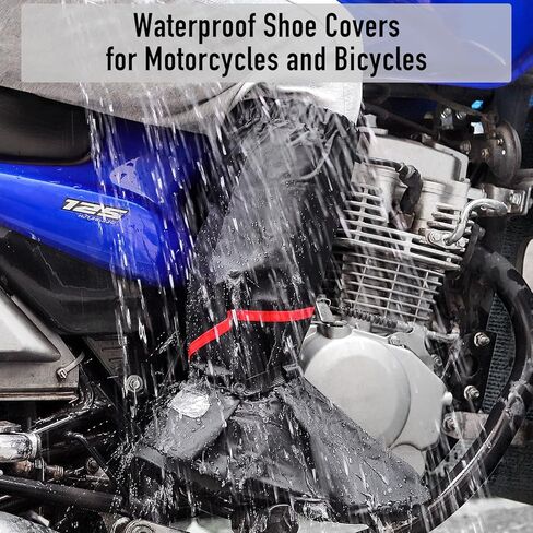 أغطية أحذية مقاومة للماء من HEKEDES (سميكة)، غطاء حذاء مطر قابل لإعادة الاستخدام وقابل للطي مع سحاب، غير قابل للانزلاق، معدات المطر للرجال والنساء in Kuwait