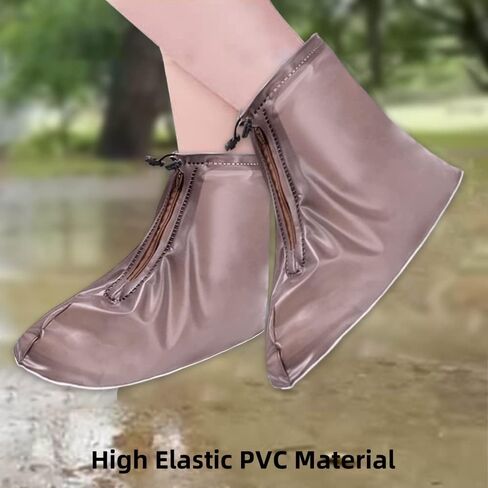 Waterproof Shoes Cover, Rain Boot Shoe Covers, Reusable Women Men PVC Rubber Sole Overshoes Galoshes Protectors for Cycling Camping Travel (XXL, White) in Saudi Arabia